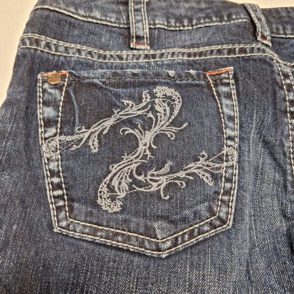 Silver‎ Jeans Santorini Cropped Pants Dark Wash Womens 32 Short Capri Denim - Picture 5 of 9